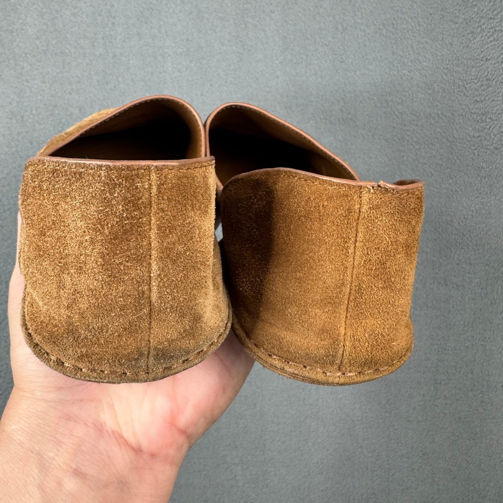 Vince Glyn Camel Suede Almond Toe Slip On Loafers Flats Womens Size 7M EUR 37 - Picture 4 of 8